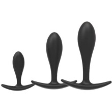 Anal Butt Plug Silicone Set for Beginners, 4-Inch Anal Dildo Massager, Soft Material, Adult Erotic Toys