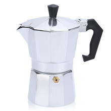 Moka Pot Coffee Maker 3 Cups 150ml Aluminum Stovetop Espresso Percolator Silver Caffettiera Kitchen Appliance