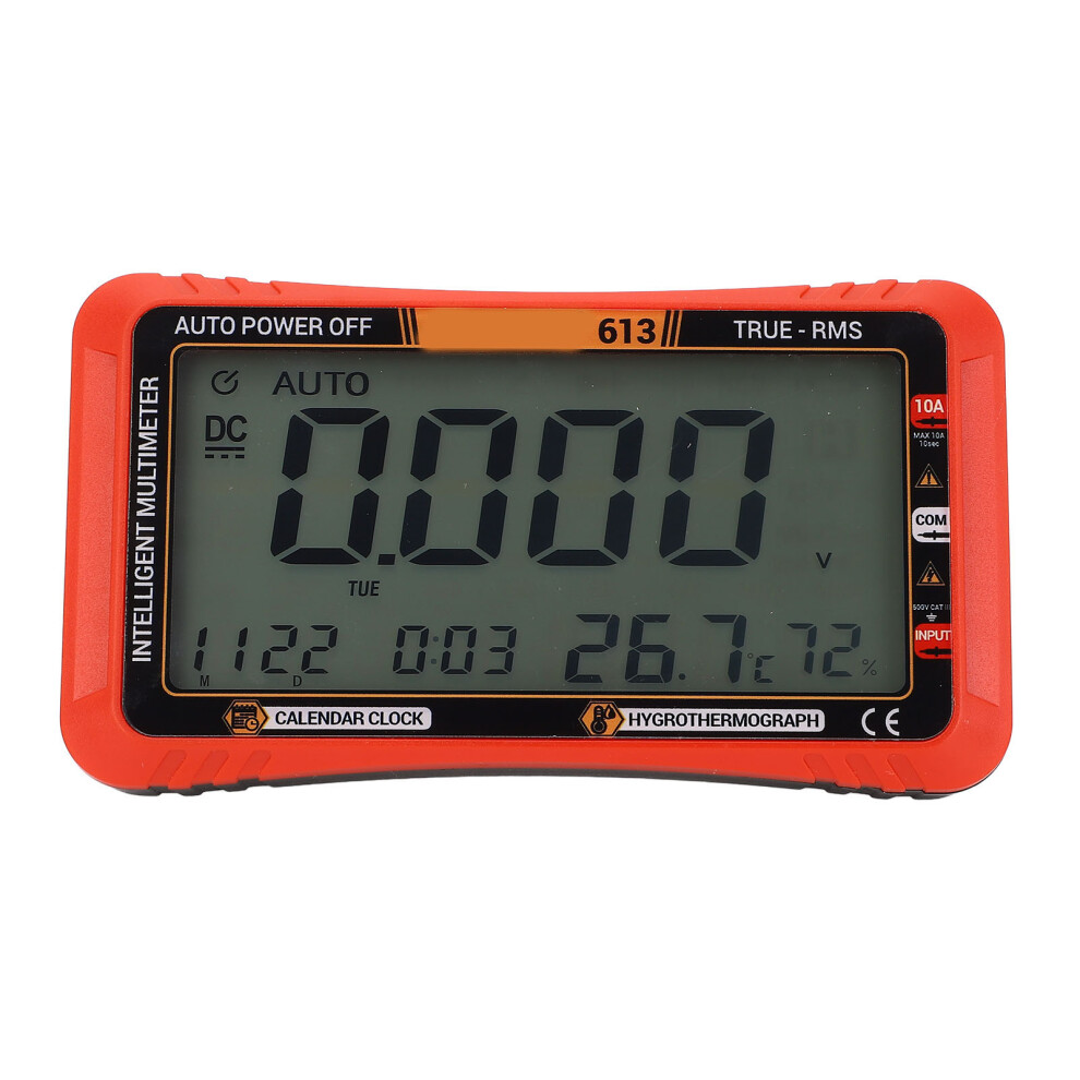 Digital Multimeter 600V Dc/Ac Volt Amp Ohm Capacitance Tester Red 9491346693321