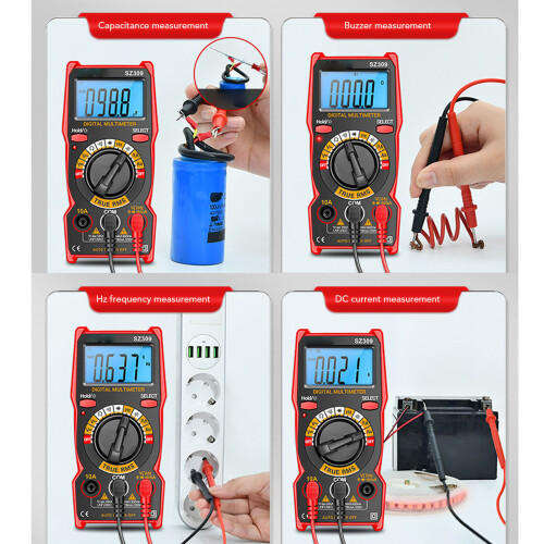SZ309 Digitaler Multimeter ABS-Batterietester DC/AC 2