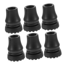 6pcs Slip Rubber Tips for Hiking Poles - Durable Shock Absorbing Crutch Pads for Trekking & Walking Sticks