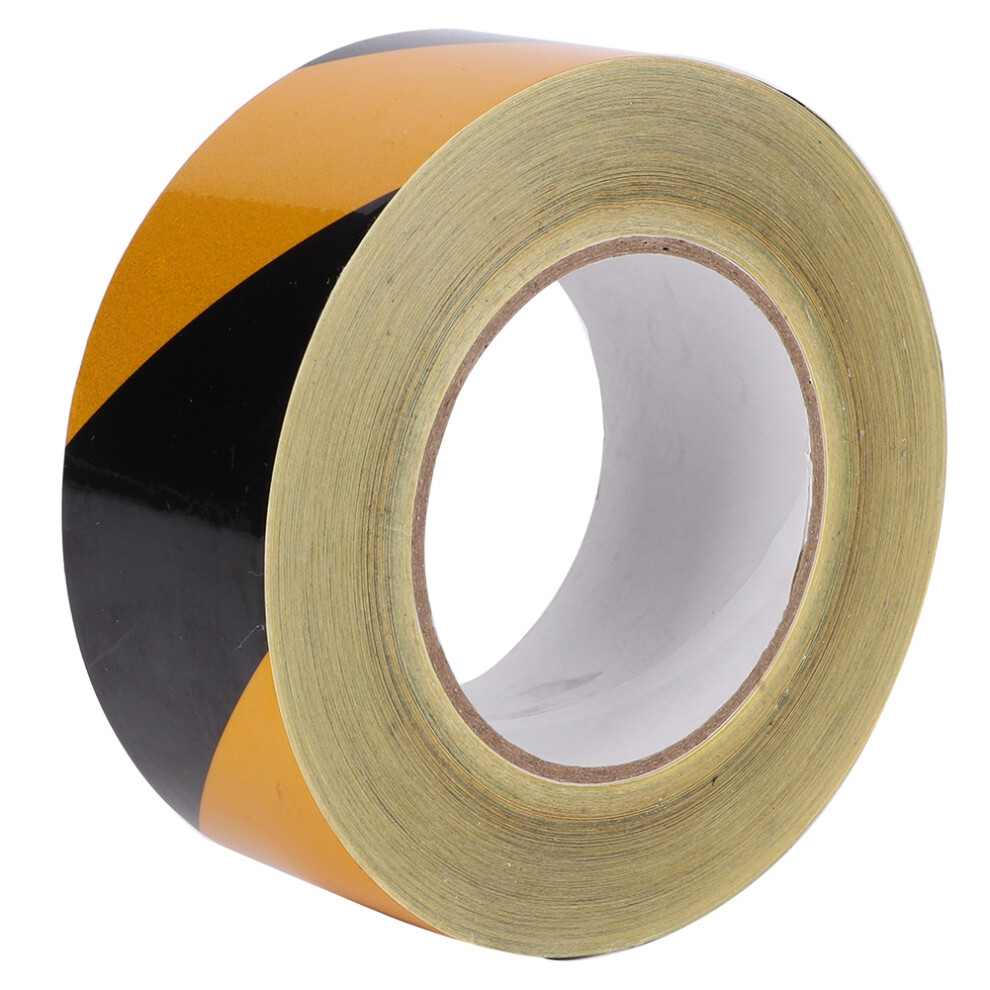50Mm X 46M Safety Reflective Tape Black/Yellow