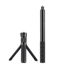 Bastone per selfie telescopico in metallo da 120 cm con vite da 1/4 di pollice x4