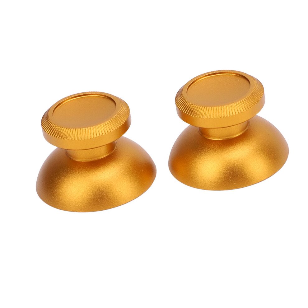2Pcs Aluminum Alloy Thumbstick Caps For Gaming Console Controller Yellow 3121346695747