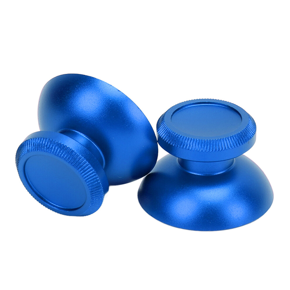 2Pcs Aluminum Alloy Thumbstick Caps For Gaming Console Controllers Blue 4631346695801