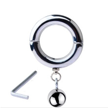 Stainless Steel Penis Ring Trainer 40mm Heavy Duty Glans Cock Ring Testicle Scrotal Stretcher Male Erotic Toy