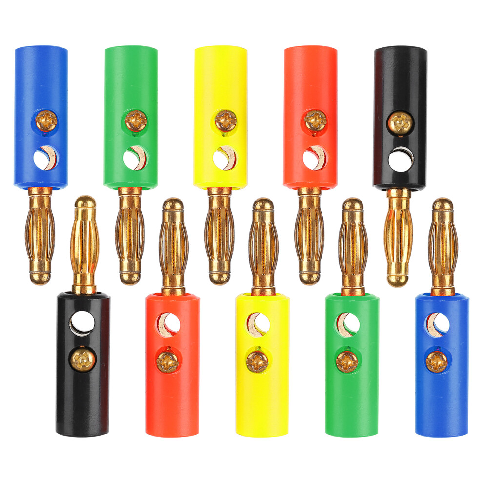 2Set U54 4mm Lantern Shape Banana Plug Gold Plated