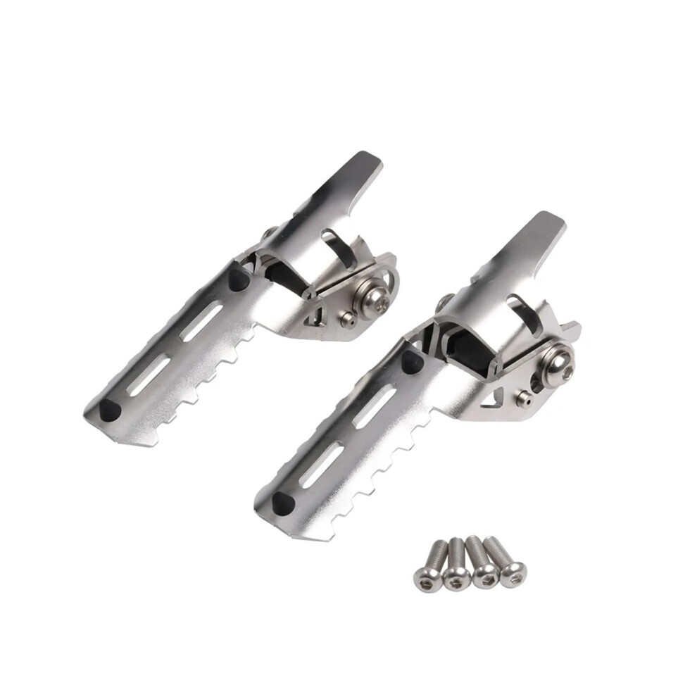 Motorcycle Foot Pegs For Bmw R1250gs R1200gs R1250 Gs Lc 2013-2024 Folding Footrests Highway Clamps Silver 9084446759273