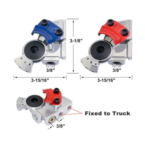 2-Pack Red Blue 37 Gladhand Set for Semi Trucks & Trailers 1