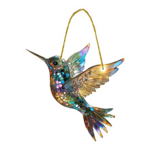 Hummingbird Sun Catcher Acrylic Window Ornament 7.87 Inch Colorful Bird Decoration for Indoor Kitchens Bedrooms