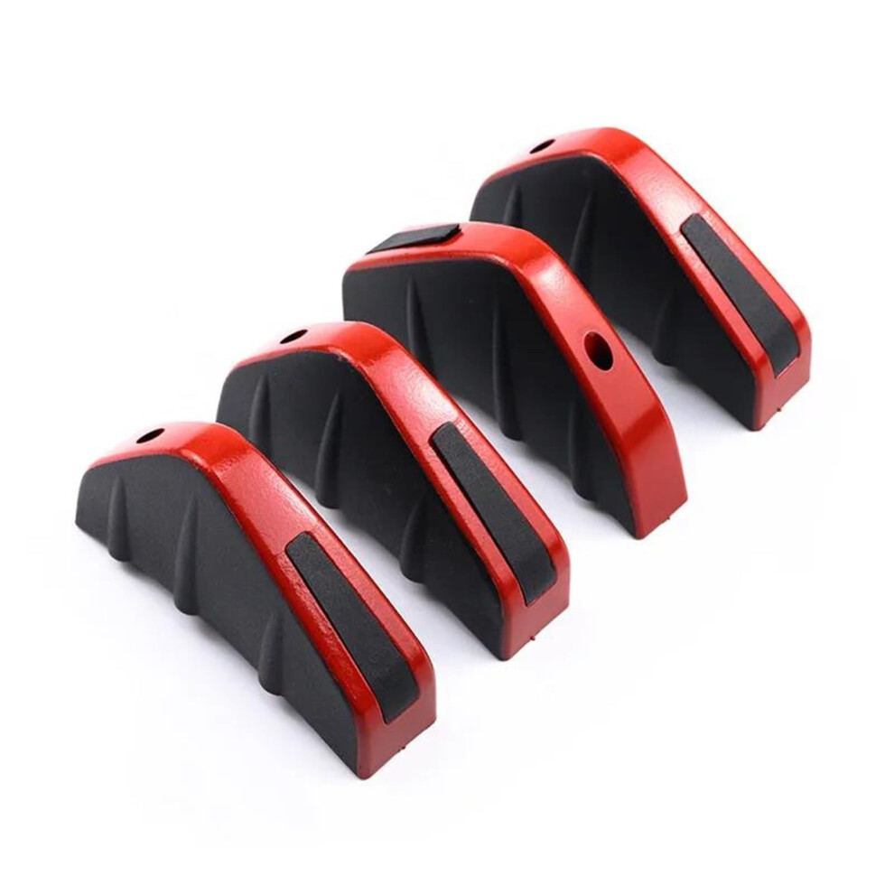 Car Spoiler Wing 4Pcs Universal Rear Bumper Diffuser Abs Carbon Fiber Lip Spoiler Compatible With Most Vehicles 6038364149244