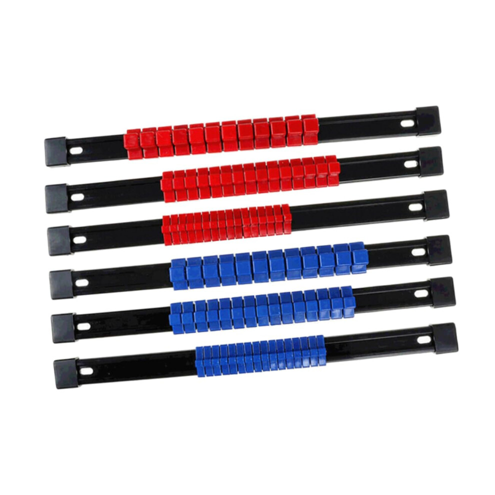 6Pcs Portable Socket Organizer Tool Holder For Toolbox With Ball Bearing Clips, Compact Design, Wall Mount Storage Solution 6447073469985