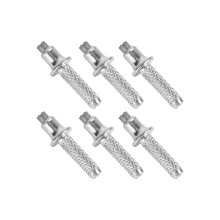 6Pcs Hiking Poles Replacement Tips for Trekking Sticks, Nonslip Spikes, Durable Rubber Feet for Camping and Mountaineering