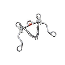 Reliable Stainless Steel Horse Bit with Copper Mouth, Extended 130mm Length, Silver Finish for Effective Horse Training