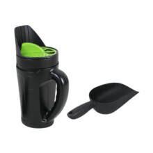 Hand Spreader Shaker Handheld Dispenser for Garden De-Icer Ice, Adjustable Opening, Durable Plastic, Easy Grip Handle