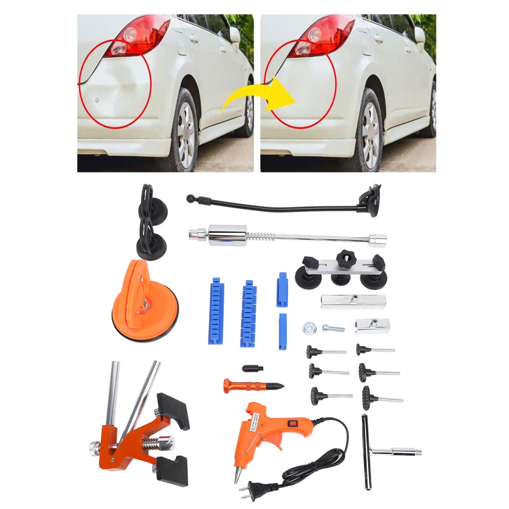 118PCS Car Dent Repair Tool Kit 20W Orange Plastic Puller Set-image-OPC-PKC9N8V-NEW