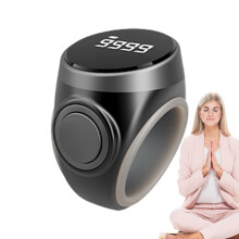 Electronic Finger Counter, Digital Clicker Counter for Tasbeeh Prayer, 1.5x1.5 Inches Black Button Style, Accurate Display