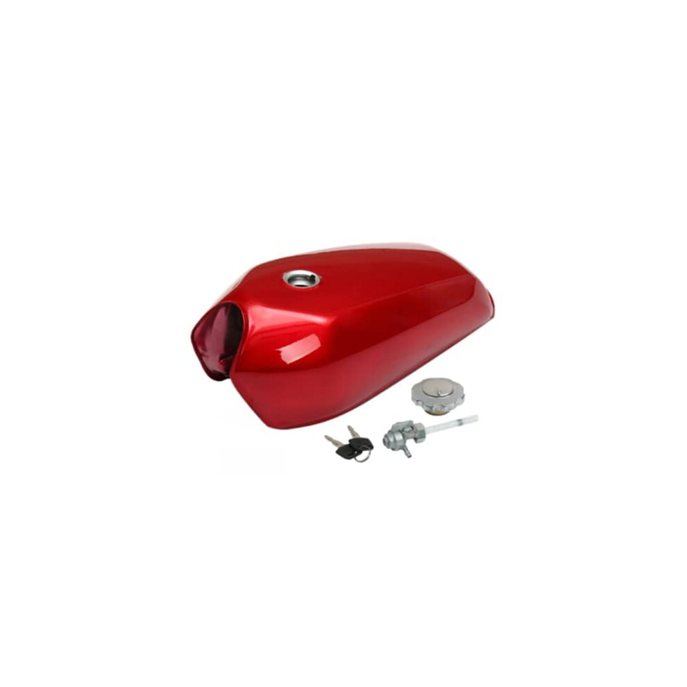 9L 2.4Gal Retro Fuel Gas Tank Cap For Cg 125 Cafe Racer Motorcycle, Vintage Style, Color Red 6038364150240