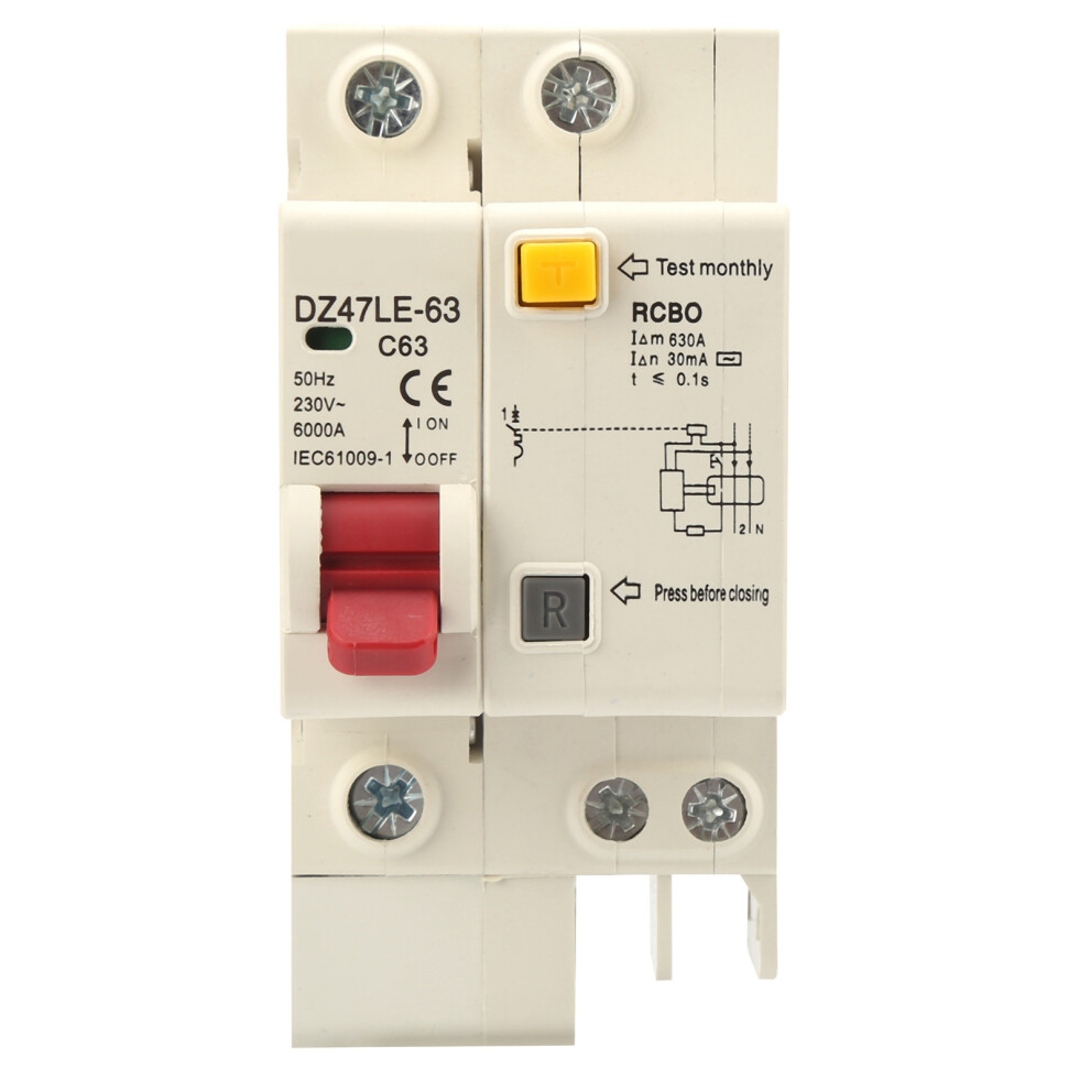 DZ47LE63 1P+N Miniature Circuit Breaker Household