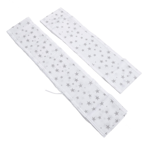 2pcs Breathable Mesh Baby Crib Liner Soft Anti-Fall Cot Bumper
