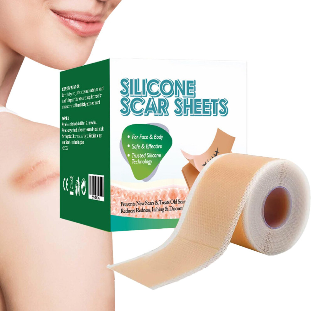 Silicone Scar Patches - Reusable Silicone Scar Sheets, Breathable Cica Removal Tape Roll for Effective Scar Treatment
