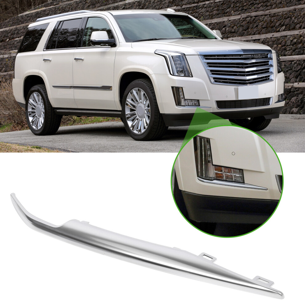 Front Bumper Fog Trim Abs Chrome Cover Right 22968429 Light 8461346701556