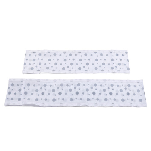 Classic Baby Crib Breathable Mesh Bumper 2-Piece Set with White Dots