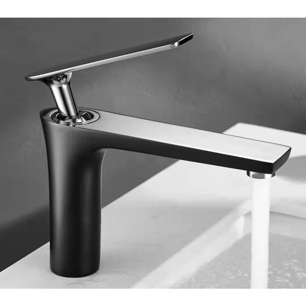 Antique Copper Waterfall Faucet European Style Black Bathroom Sink Mixer Hot And Cold Orb Low Model Dwarf A 6447073471247