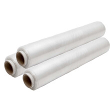 Pallet Stretch Shrink Wrap Clear 400mm x 250m Heavy Duty Cling Film for Moving and Packing - 3 Pack