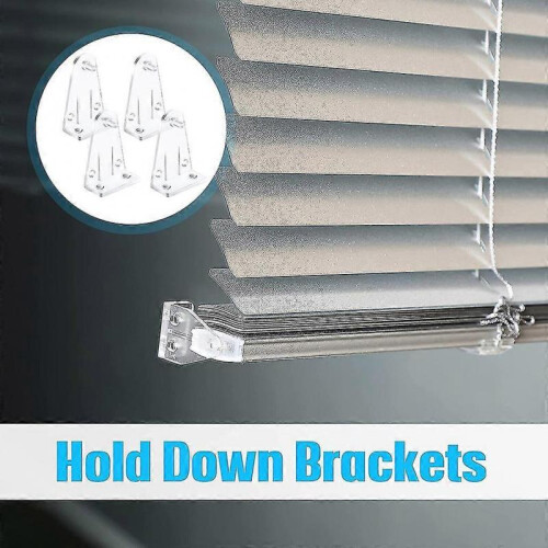 Clear Plastic Hold Down Brackets for 2 Inch Horizontal Blinds - Pack of 10 1
