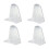 Clear Plastic Hold Down Brackets for 2 Inch Horizontal Blinds - Pack of 10 12