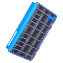 Fishing Tackle Box with Removable Dividers, Portable Lure Storage Organizer, Blue, 12x8x5 Inches, Durable Plastic