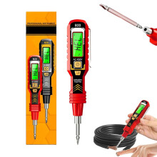 Non-Contact Voltage Tester with LCD Display, Smart Voltage Test Pen 30-1000V, 11-450V, Flashlight, Audible Alarm, Red