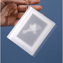 3 Inch Frosting Mini Photo Album - 8 Pcs 2.5x3.5 Inch Card Holders for 36 Photos - Small Hanging Photo Ornaments