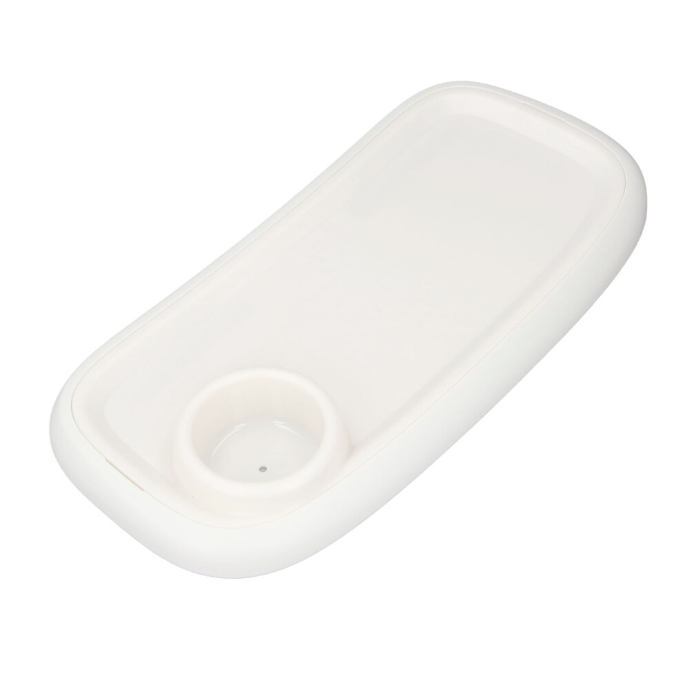 Detachable Stroller Snack Tray With Anti-Slip Cup Holder 42.5X21cm White