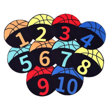 Basketball Marker Training Signs 10pcs Floor Mats for Football Court Practice Durable Non-Slip Design