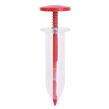 Hand Seeder Sower Tool - Ergonomic Red Handheld Dibber for Planting Seedlings, Reusable Gardening Device for Lawn and Farm