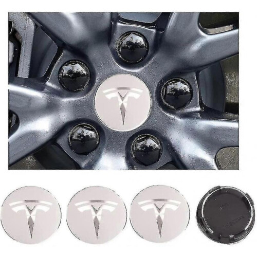Tesla Model 3/X/S/Y Hub Cover Screw Cover - Silver - Modification Accessories 1
