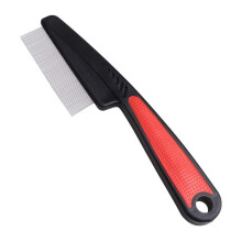 Flea Comb for Dogs and Cats, Stainless Steel Grooming Comb for Tear Stain, Egg, Mite, Tick, and Dandruff Removal