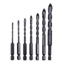 Tile Drill Bits Set for Glass and Masonry, 6-Piece Professional Accessories for Wood, Brick, and Construction Sites