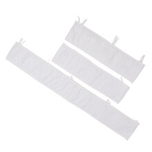 Cotton Baby Bed Guardrail Set, Soft Anti-Collision Bumper, White