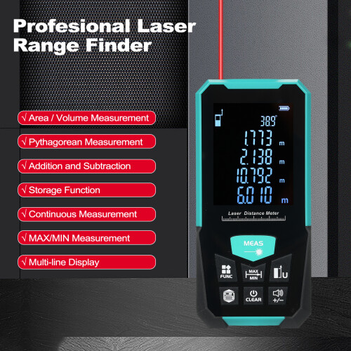 Laser Distance Meter D3-120 120m Waterproof Digital Range Finder 2