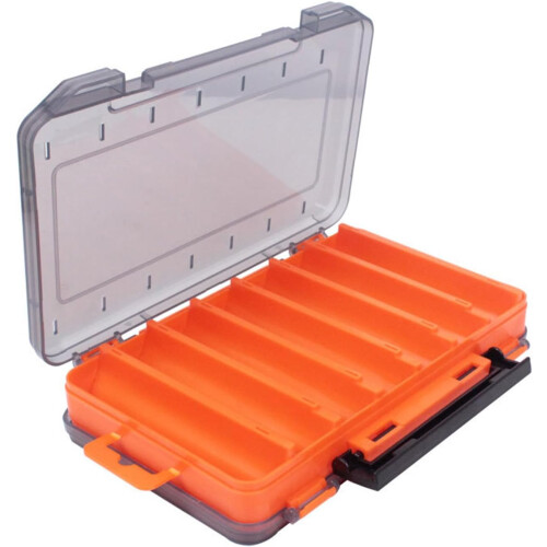 Tackle Box Double-Sided Fishing Lures Storage Container with Multiple Compartments for Hooks and Baits, Durable Design 2