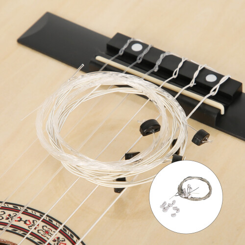 Guitar Nylon Strings Integrated Bridge-White string buckle 1