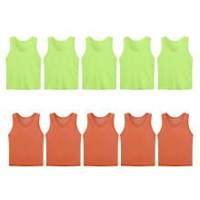Bulk Soccer Drill Vest Premium Polyester Meshes-Kid FG Orange