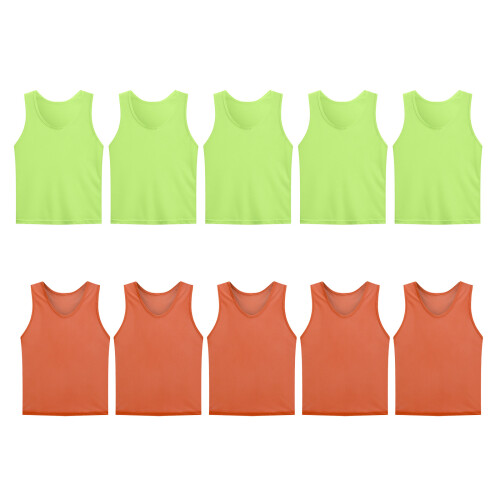 Bulk Soccer Drill Vest Premium Polyester Meshes-Kid FG Orange