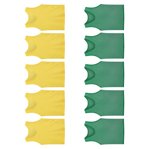 Multicolor Soccer Training Shirt Stretchable-Kid Yellow Green