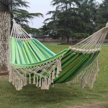 Outdoor Camping Hammock - Double Cotton Portable Hammock for Garden, Load-Bearing 200 Kg, Ideal for Courtyard Relaxation