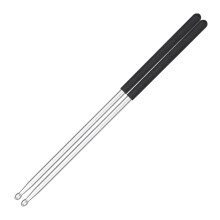 Musician 5A Aluminum Alloy Drumsticks Waterdrops Tip-Silver