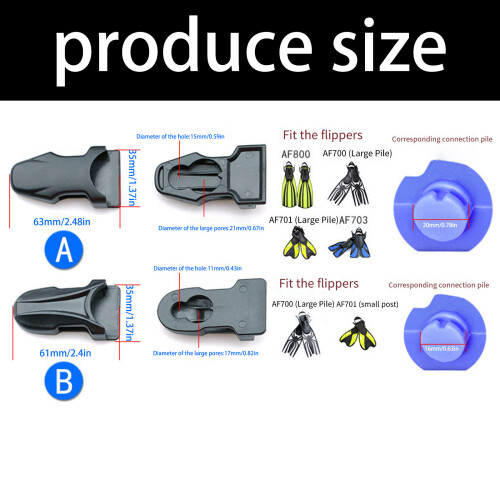 1Pair Deep Diving Flippers Strap Replacement Adjustable Fin-A 2